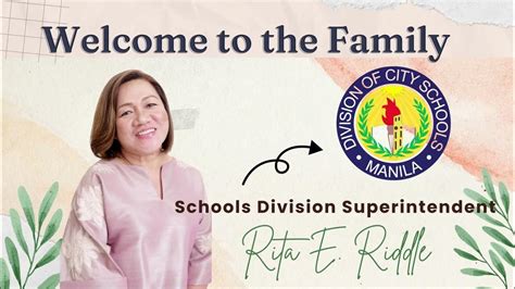 Bida bidang SDO MANILA Superitendent RITA E. RIDDLE!.